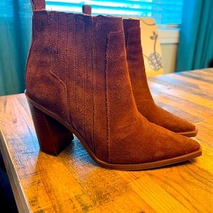 Brown Suede Ankle Boots